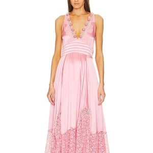 Love shack fancy silk dress size 2